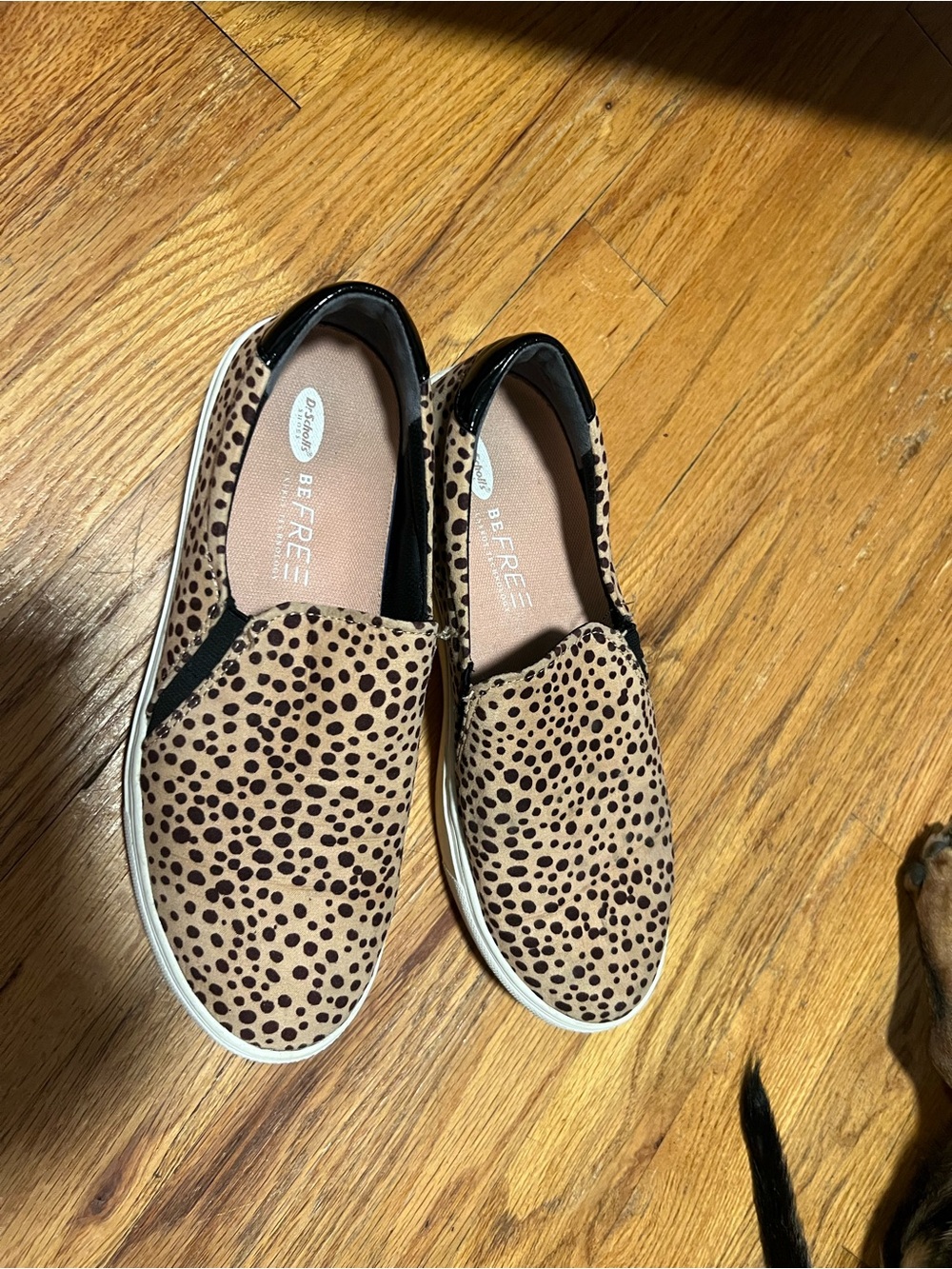 Dr. Scholl's Leopard Print Slip-On Sneakers - Tan/Black